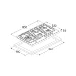 Table de cuisson à gaz Fulgor fph 905 g sem x 90 cm en acier inoxydable - Image 2