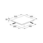 Fulgor fsh 402 id ts bk plaque à induction domino 40 cm noir - Image 2