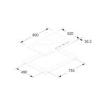 Fulgor fsh 804 id ts wh 1 plaque à induction 80 cm blanc - Image 2