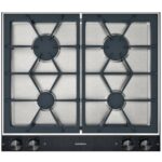 Gaggenau vg264220 table de cuisson à gaz 60 cm acier inoxydable - noir