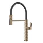 Mitigeur de cuisine Gessi Pelle 60920 149 + douchette double jet - Finox