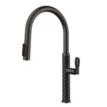 Mitigeur de cuisine Gessi Pelle 60934 440 + pommeau de douche double jet - noir