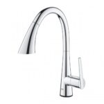 Grohe 30 219 002 Mitigeur Zedra Touch + pomme de douche extractible chromée - Image 2