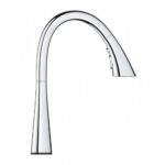 Grohe 30 219 002 Mitigeur Zedra Touch + pomme de douche extractible chromée