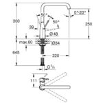 Grohe 30 269 a00 Essence mitigeur de cuisine graphite brillant - Image 2