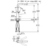 Mitigeur Grohe 30 270 gn0 Essence + douchette or brossé - Image 2