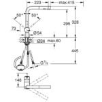 Mitigeur Grohe 30 274 dl0 Minta + douche or rose brossé - Image 3