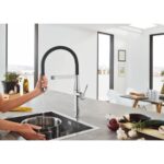 Grohe 30 294 000 Mitigeur Essence + douchette extractible noir - chrome - Image 3