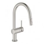 Mitigeur Grohe 31 358 dc2 Minta Touch + pomme de douche extractible super acier