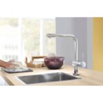 Grohe 31 360 001 Mitigeur Minta Touch + pomme de douche extractible chromée - Image 3