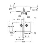Grohe 31 657 ap0 K700 évier double cuve 83 cm noir - Image 3