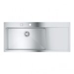 Grohe 31581sd1 K1000 Évier 1 bac gauche + égouttoir inox 116 cm
