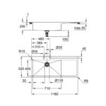 Grohe 31581sd1 K1000 Évier 1 bac gauche + égouttoir inox 116 cm - Image 3