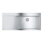 Grohe 31582sd1 K1000 Évier 1 bac droit + égouttoir inox 116 cm