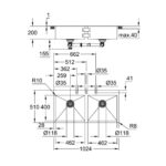 Grohe 31585sd1 K800 Évier double cuve 102 cm acier inoxydable - Image 3