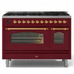 Ilve p12n-bu cucina gas da appoggio 120 cm rosso borgogna