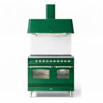 Ilve pd106ne3-eg cucina induzione con cappa 100 cm verde smeraldo