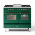 Ilve pd10fne3-eg cucina gas da appoggio 100 cm verde smeraldo