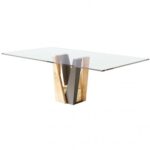 Kairos table en verre avec piètement central design