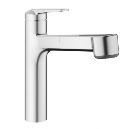 kwc-10701033700fl-domo-et-mitigeur-cuisine-douche-inox Kwc 10.701.033.700fl Domo et mitigeur de cuisine + douchette en acier inoxydable - Image 1