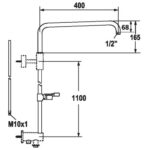 Kwc 26.004.004.000 Tringle coulissante pour douche chromée - Image 2