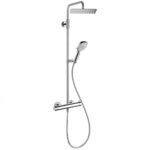 Kwc 26.006.373.000 système de douche thermostatique mural complet chromé