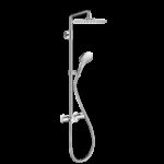 Kwc 26.006.614.000 système de douche thermostatique mural complet chromé