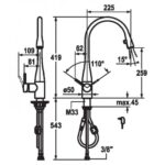 Kwc Eve 10.121.103.151fl mitigeur led + pomme de douche noire - Image 3