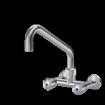 Kwc Gastro k.24.42.21.000C86 robinet mural avec deux boutons chromés