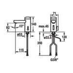 Kwc Iqua 12.696.061.00 mitigeur automatique avec batterie pour lavabo - Image 2