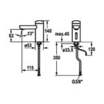 Kwc Iqua 12.696.151.000 mitigeur automatique avec batterie pour lavabo - Image 2