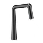 Kwc Kio 10.481.232.176fl Mitigeur de cuisine noir mat avec technologie LED + douchette