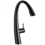 Kwc Zoe 10.201.122.176fl mitigeur de cuisine led noir mat + douchette