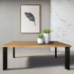 Madison Table rectangulaire bois massif + pieds en métal - Image 2