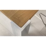 Massage de table en bois moderne patte blanches - Image 2