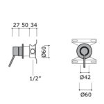 Mitigeur de baignoire sur pied Mina 11221T + HV112 - Image 4
