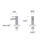 Robinet mitigeur de lavabo Mina 11251 Italique - Image 2