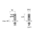 Robinet mitigeur de bidet Mina 11253 Italique - Image 2