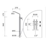 Mitigeur de lavabo sur pied Mina 11380T Corsivo - Image 2