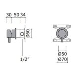 Robinet mitigeur de plafond Mina 12534 Revitrum 6100 - Image 5
