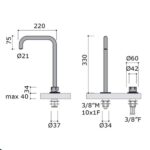 Robinet mélangeur pour synthétiseur Mina 4133 avec bouton à 2 trous - Image 2