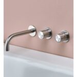 Robinet de baignoire mural Mina 4490 Synth à 3 trous avec boutons intégrés - Image 2
