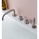 Robinet de baignoire encastré Mina 44925 Synth avec poignées et pommeau de douche - Image 2