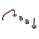 Robinet de baignoire encastré Mina 44925 Synth avec poignées et pommeau de douche