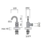 Mitigeur de bidet synthétique Mina 4509 - Image 3