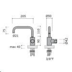 Robinet mitigeur de lavabo Mina 4514 Synth - Image 3