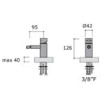Robinet mitigeur de bidet Giotto Mina 7203 - Image 2