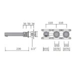 Robinet mitigeur mural pour baignoire Mina 7600 Giotto - Image 2