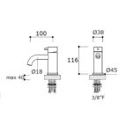 Robinet mitigeur de lavabo Mina 8251 Ivi - Image 4