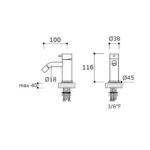 Robinet mitigeur de bidet Mina 8253 Ivi - Image 5